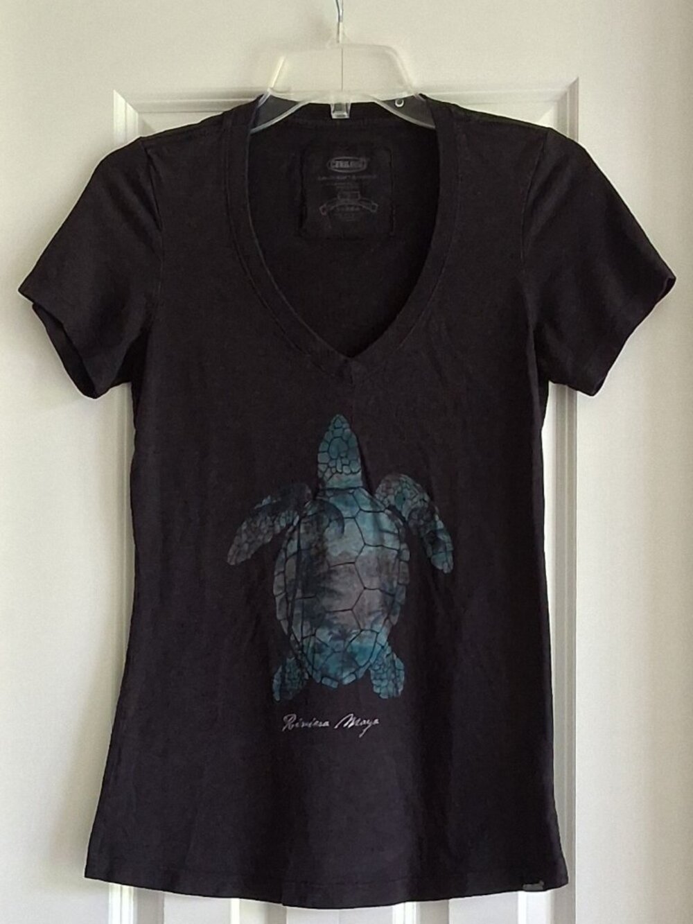 Cariloha Dark Gray Short Sleeve Turtle Tee Women's Size S